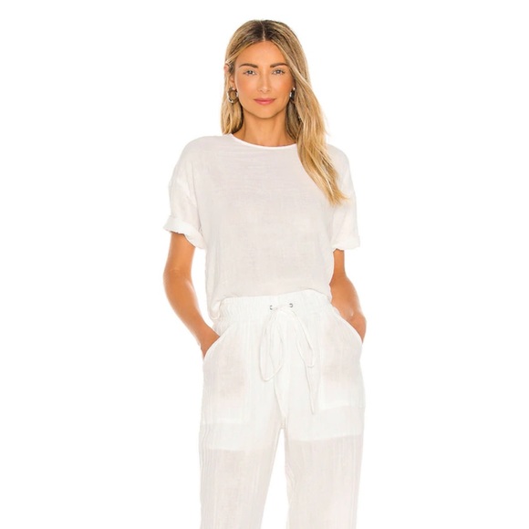 NWT David Lerner Simone Overlap Crop Tee* - Picture 4 of 7